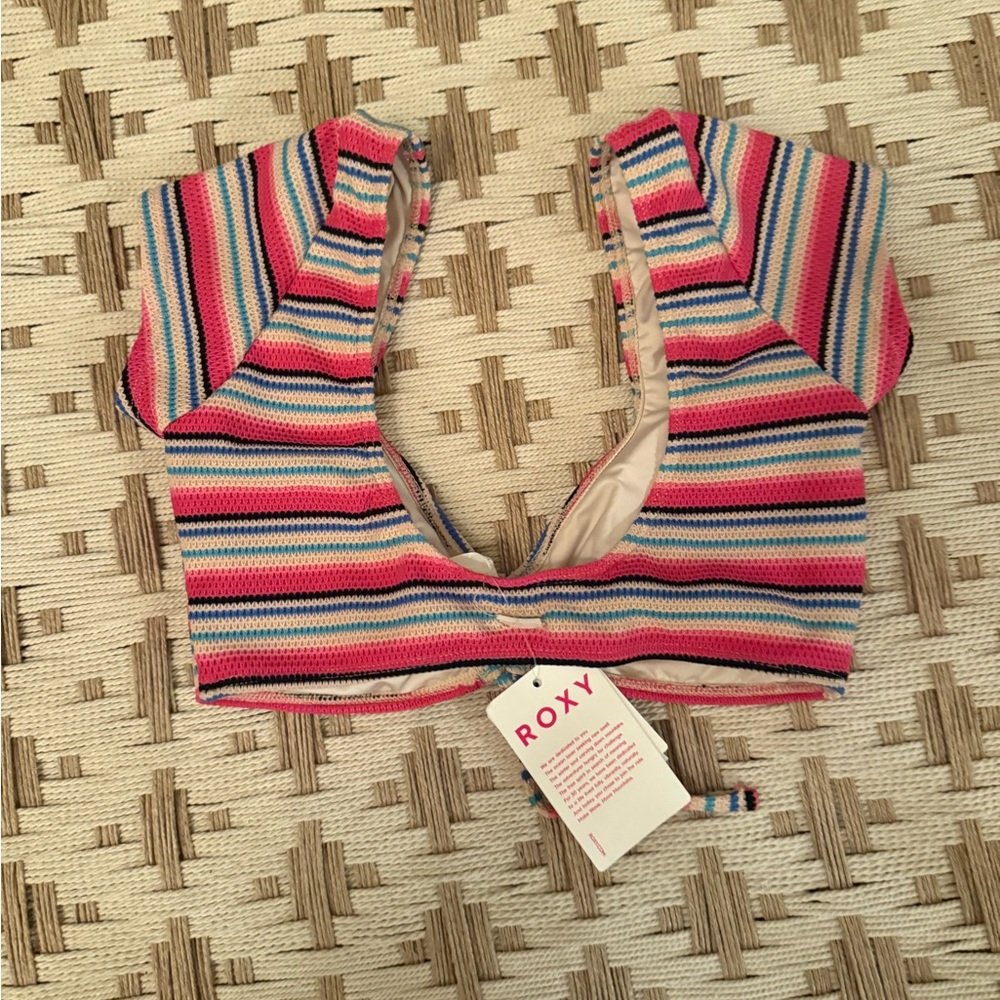 Roxy Multicolor Striped Crop Top - image 4